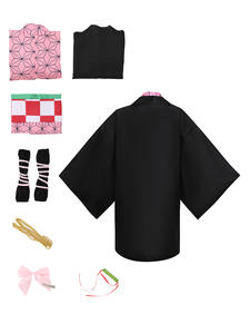 Anime Kimetsu Geen Yaiba Zenitsu Giyu Tanjirou Kamado <span class=keywords><strong>Nezuko</strong></span> Cosplay Vrouwen Kids Mannen <span class=keywords><strong>Kimono</strong></span> Uniform Party - Product Image 6