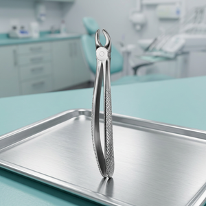 Pinzas molares superiores derechas Fig. 17, mango estriado plateado, instrumento quirúrgico dental manual, Clase II, certificado CE, 30 posiciones de mandíbula - Product Image 6