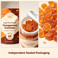 Gummies SYC BIO sans sucre pour la gestion du poids, 60 unités, avec mélatonine et L-théanine pour le soutien du sommeil, à base de plantes, pour la santé quotidienne