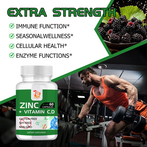 Cápsulas de Zinc, Vitamina C y D, Baya del Saúco, Sin Gluten, Sin Soya, para el Sistema Inmunológico, Bienestar Estacional y Salud Celular (OEM/ODM) - Product Image 6