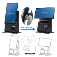 Kiosco de Autoservicio Todo en Uno con Pantalla Táctil Giratoria, Terminal POS de 15.6 Pulgadas, Impresora Térmica de 80 mm, Escáner, NFC de Fábrica