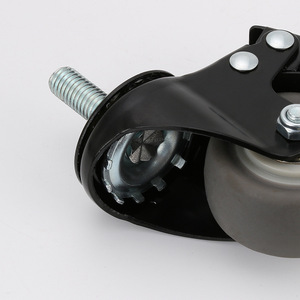 2 Inch Tpr <b>Caster</b> <b>Wheel</b> With Screw Brake And Side Brake Swivel Industrial Furniture <b>Casters</b> Plain Bearing - Product Image 2