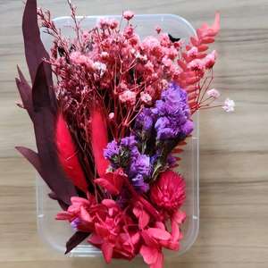Boîte de fleurs séchées mélangées pour loisirs créatifs, kit de fleurs séchées naturelles préservées pour scrapbooking, fabrication de cartes, décoration intérieure - Product Image 1