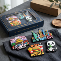 Aimant de réfrigérateur 2D en PVC, logo personnalisé, dessin animé, carte du monde, souvenir, gaufré, durable, cadeau promotionnel
