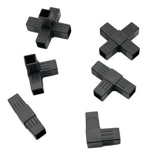 Accessoires pour tubes carrés en plastique à double sens, connecteurs d'angle multi-voies pour tubes carrés en plastique pour tubes métalliques 20x20 <span class=keywords><strong>25x25</strong></span>, cadre en aluminium - Product Image 1
