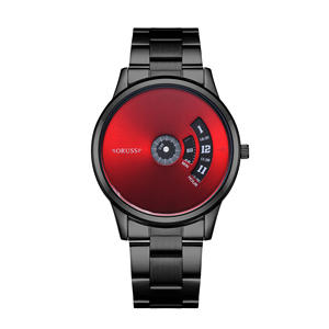 <span class=keywords><strong>ORUSS</strong></span>, nuevo reloj de acero de estrella genuina para hombre, tecnología negra, movimiento de cuarzo a la moda, banda de plástico, puntero de aleación de 5mm para jóvenes - Product Image 5