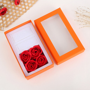 <span class=keywords><strong>Emballage</strong></span> personnalisé de luxe <span class=keywords><strong>pour</strong></span> la Saint-Valentin, anniversaire, mariage, boîte cadeau en <span class=keywords><strong>carton</strong></span> avec fenêtre transparente, rose à l'intérieur - Product Image 2