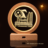 Trophée en cristal en bois écologique haut de gamme gravé Prix de la réunion annuelle créative personnalisée