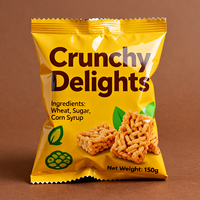 Sachet Doypack à Soufflet Métallisé Brillant pour Emballage de Chips, Sacs Personnalisés Imprimés pour Snacks et Croustilles