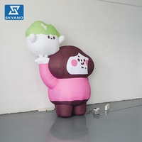 Modèle de personnage de dessin animé gonflable personnalisé, dessin animé gonflable pour la décoration d'événements en plein air dans les centres commerciaux, promotion de la marque