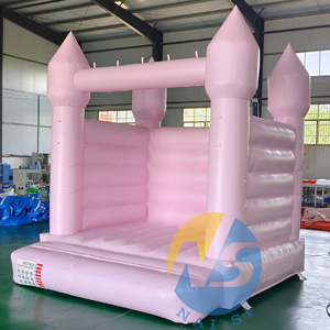 Château gonflable commercial rose pâle 10x10 pieds pour bébés, trampoline, structure de saut pour tout-petits, location pour mariage - Product Image 3