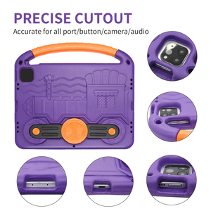 เคสแท็บเล็ต PC แข็งซิลิโคน EVA ทนทานป้องกันการตกสำหรับ <span class=keywords><strong>iPad</strong></span> Air <span class=keywords><strong>11</strong></span> ''/10.9นิ้วฝาครอบเคส2018 2021 2020 - Product Image 4