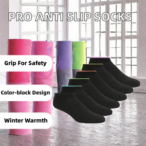 <b>Women</b> No Show Grip Sports <b>Socks</b> Knitted Breathable Quick Dry Anti Slip Yoga Dance Running <b>Socks</b> - Product Image 2