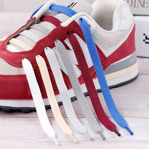 Cordones deportivos planos de malla de poliéster, 8mm de ancho, Color puro, para zapatillas deportivas, informales, gran oferta - Product Image 1