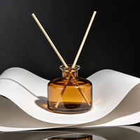 Boîte d'emballage personnalisée pour diffuseur d'arômes, flacon en verre noir de 50 ml et 200 ml, flacon diffuseur en verre vide