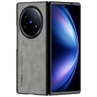 Casing ponsel pria bisnis mewah untuk vivo X Fold5 / Fold3 Pro / X Fold3 2 1 lensa kulit domba penutup belakang semua inklusif