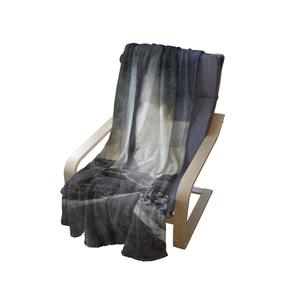 Thiên nhiên mềm flannel lông cừu ném chăn, Đen lốc xoáy Phễu khí và sấm lăn trên đường fume Thảm Họa in đơn sắc - Product Image 3