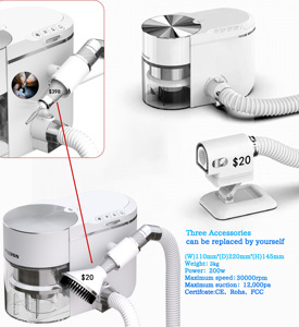 Aspirateur à poussière pour ongles professionnel, 12KPa, forte aspiration, avec bras flexible, pour équipement <span class=keywords><strong>de</strong></span> salon, vente en gros - Product Image 3