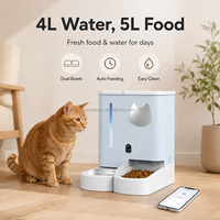 Distributeur automatique de nourriture pour animaux de compagnie avec caméra, programmable, verrouillage automatique, compatible Tuya, pour plusieurs animaux