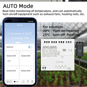 TY-TDQ-4CH-12v-T รีเลย์อัจฉริยะ Tuya Smart 7-32V WiFi 4 ช่อง พร้อมเซ็นเซอร์วัดอุณหภูมิและความชื้น สวิตช์แบบ Passive Dry Contact RF433 - Product Image 5