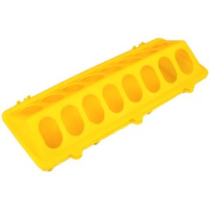 鸡喂食器翻盖式家禽喂食器，带16孔翻盖式鸟小型家禽喂食器30厘米长 - Product Image 3