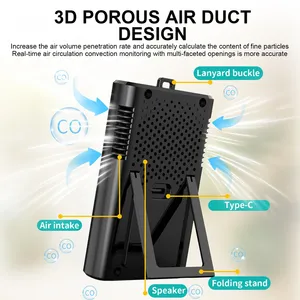 Détecteur de monoxyde de carbone portable haute précision modèle GC300, moniteur de température et d'humidité, testeur numérique de qualité de l'air rechargeable pour intérieur - Product Image 3
