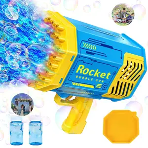 Unisex New 69 Bubble Machine Gatling Unicórnio Bazotops Tee Gun 12 Plástico PP Color Box Toy Bubble Gun para Crianças