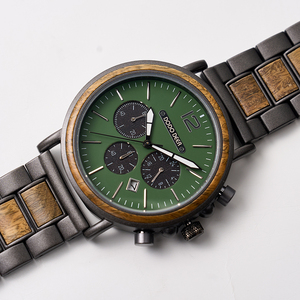 <span class=keywords><strong>Montre</strong></span> de luxe pour homme, chronographe à quartz gravé sur mesure, <span class=keywords><strong>sport</strong></span> moderne, bois de santal vert, résistante à l'eau, écologique - Product Image 4