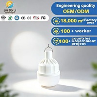 Ampoule LED DC 6V rétractable à charge d'urgence, lumière du jour 6000K, intensité variable pour panne de courant, basse tension, camping extérieur, nuit