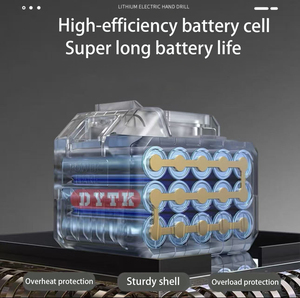 Clé dynamométrique électrique industrielle à batterie lithium 21V 350Nm, perceuse-visseuse électrique sans balais pour usage domestique et industriel - Product Image 6