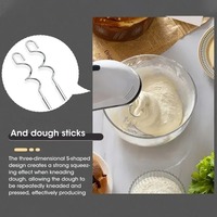 Batteur à œufs électrique portatif, mini-mélangeur automatique à 7 vitesses pour blancs d'œufs et crème, avec prise EU/US, outil de cuisine domestique