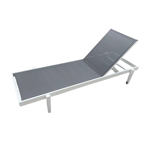 Chaise longue <span class=keywords><strong>de</strong></span> piscine réglable en aluminium avec cadre en textilène respirant, chaise longue <span class=keywords><strong>de</strong></span> patio pour la relaxation au bord <span class=keywords><strong>de</strong></span> la piscine ou dans le jardin - Product Image 2