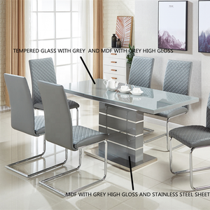 Adam Bộ Bàn Ăn Bán Chạy Đồ Nội Thất Phòng Ăn Hiện Đại Bàn Và 6 Ghế Có Kích Thước Mở Rộng - Product Image 3