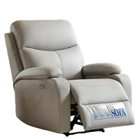 Fauteuil de massage inclinable pour salon, fauteuil simple manuel en cuir avec structure métallique