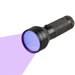 395nm 51LED UV Blacklight Flashlight Pocket Scorpion Hunter Finder UV Torch with UV Glasses