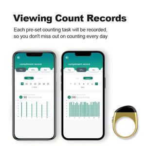 Equantu QB702lite Anillo Inteligente de Plástico para Zikr con Contador, Alerta por Vibración, Recordatorio de 5 Horas de Oración, Control por App, Anillo Tasbeeh Musulmán - Product Image 2