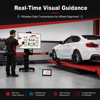 SmartSafe WAA613 V2.0 Aligneur de roues 3D avec transmission de données sans fil et guidage visuel en temps réel pour les ateliers de réparation automobile