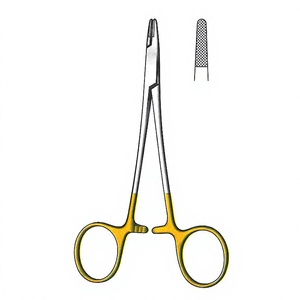 Portaagujas Webster de 12 cm / 4-3/4 Pulgadas con Mordazas Dentadas e Insertos de Carburo de Tungsteno TC GOLD para un Manejo Preciso de las Agujas - Product Image 1