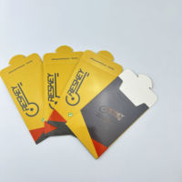 Emballage d'enveloppes en papier enduit écologique avec logo personnalisé pour porte-clés, aimant de réfrigérateur, épingle, emballage cadeau