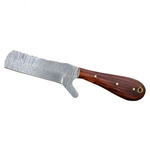 Couteau de castration artisanal en acier Damas de haute qualité, 8 pouces, manche en bois, fourreau en cuir à double tranchant, couteaux de castration - Product Image 2