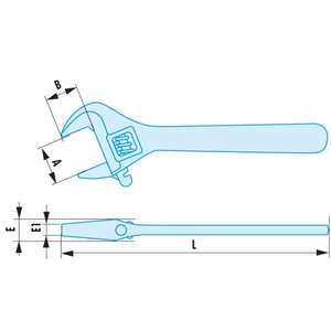 FACOM - 113A.12SR Clés à molette réglables non étincelantes - EAN 3148518634984 CLÉS À MOLETTE NON ÉTINCELANTES, CLÉS ET CLÉS À MOLETTE RÉGLABLES - Product Image 2
