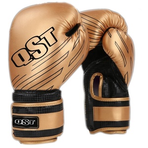 Gris brillant vente en gros en vrac conception de haute qualité PU imprimé personnalisé gants de boxe 8oz à 16oz sangle réglable pour hommes femmes - Product Image 3