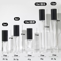 Mini Botella de Perfume Personalizada con Atomizador, 5ml 10ml 15ml 30ml 50ml 100ml, Tamaño de Prueba, Recargable, con Tapa de Rosca y Atomizador de Aluminio