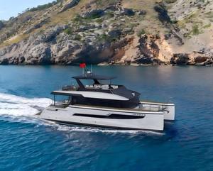 Luxe 55ft Commerciële Catamaran Glasvezel Zeejacht Ingebouwde Scheepsmotor Voor Sporttoerisme Passagiers Sightseeing Varen - Product Image 3