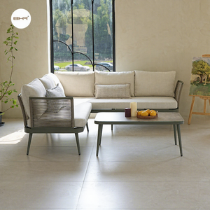 Ensemble de canapés de jardin BHR Ensemble de meubles en aluminium pour jardins et terrasses Mobilier d'extérieur moderne en aluminium Meubles de patio d'extérieur - Product Image 1