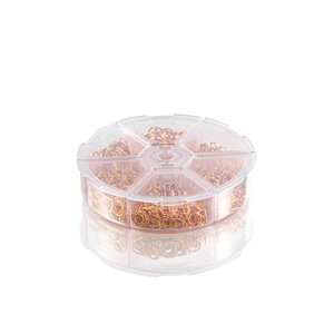 Anneaux de jonction en alliage pour la fabrication de bracelets, ronds, plaqués, plusieurs tailles, emballage en boîte KT0013 - Product Image 5