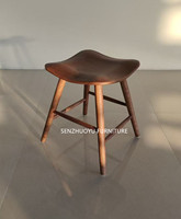 Tabouret de salle à manger en bois massif de style nordique moderne portable pour bureau à domicile appartement centre commercial-pour salle à manger coiffeuse café