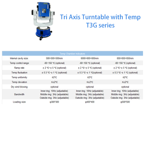Giradischi a velocità angolare a tre assi con camera di temperatura | Test di alta precisione per sistemi inerziali - Product Image 4