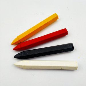 Wholesale Fluorescence White Black <b>Red</b> Yellow 10 Colors Wood Waterproof Industrial <b>Crayon</b> Set for Marking - Product Image 1