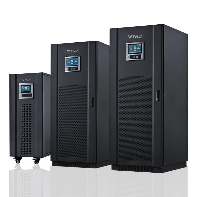 UPS basse fréquence 3 phases en ligne 40KVA UPS industriel 40KVA Source d'alimentation ininterrompue avec 6 heures de batterie externe de secours